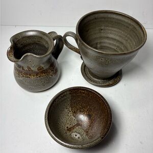 Vintage Wally Willows Pour Over Coffee Pottery Set Alberta Stoneware 70/80s